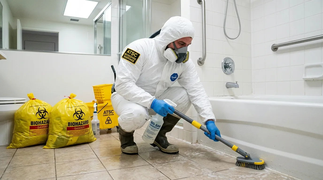 Decontamination equipment deployed for Blood Cleanup in Douglaston